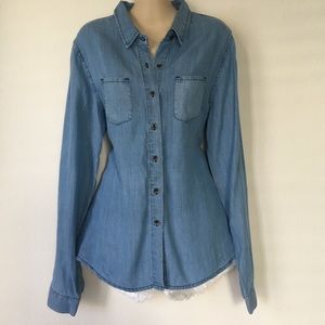 Kancan Denim Jean Chambray Shirt Medium